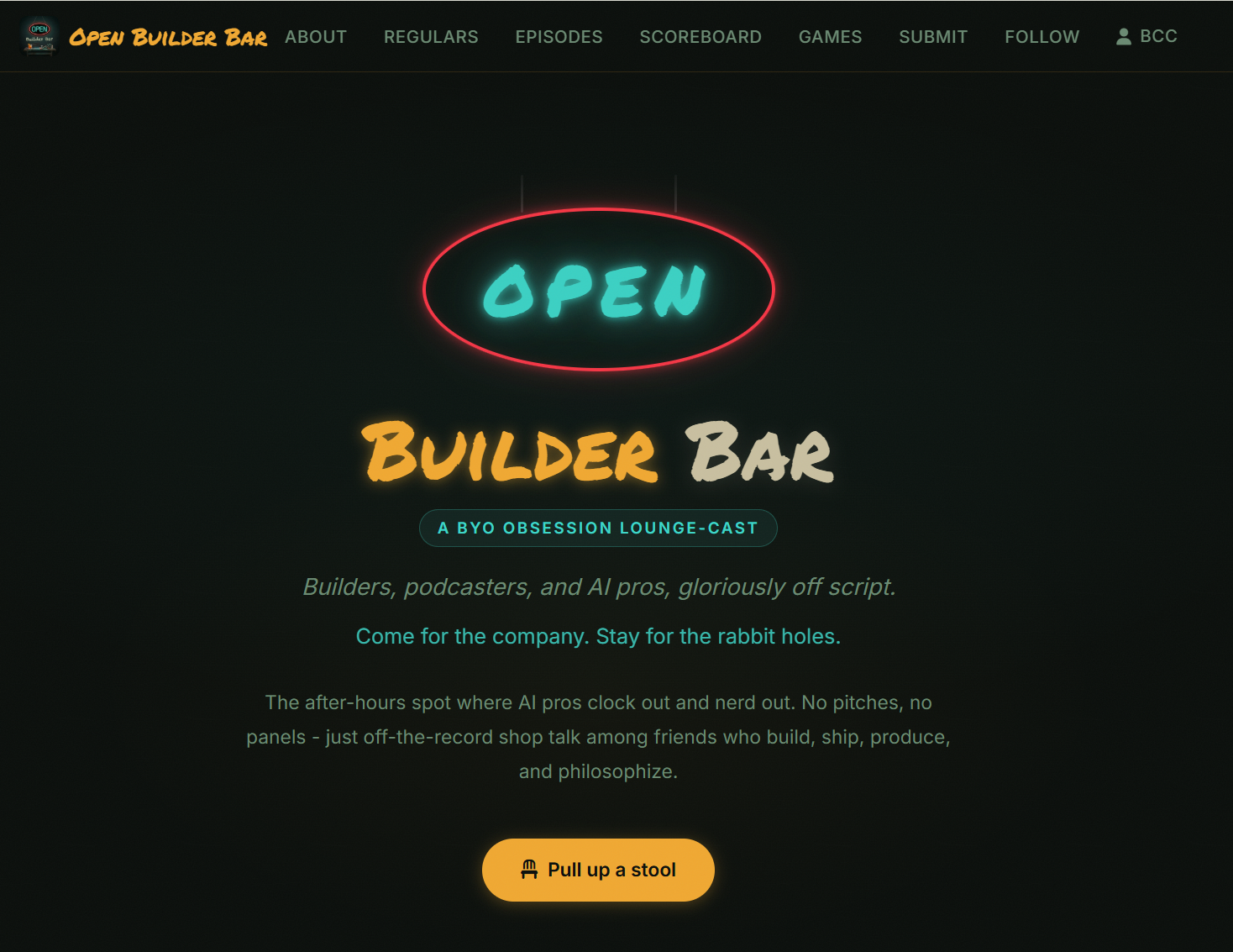 openbuilderbar.com website screenshot