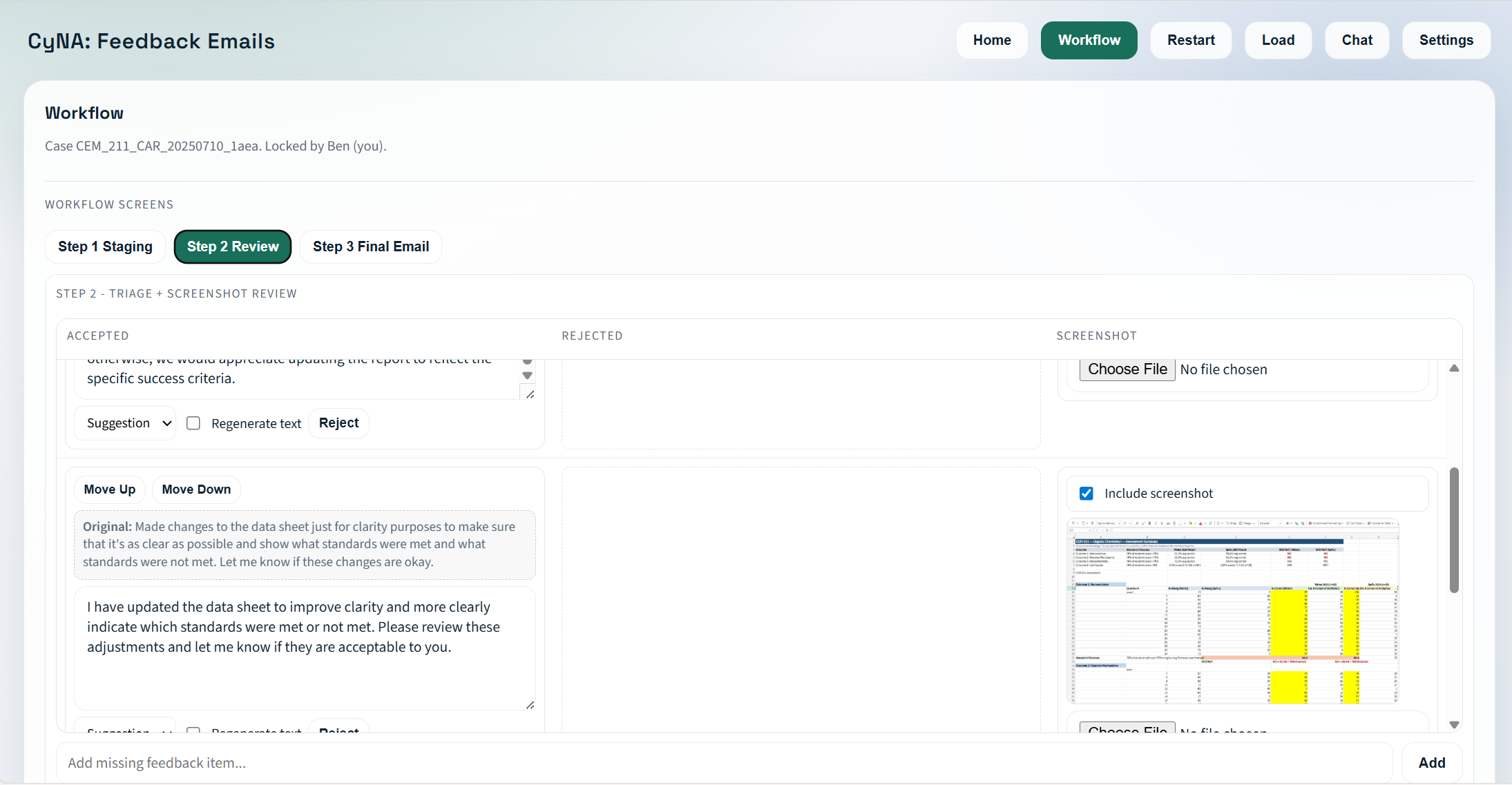 WorkAgent review workflow
