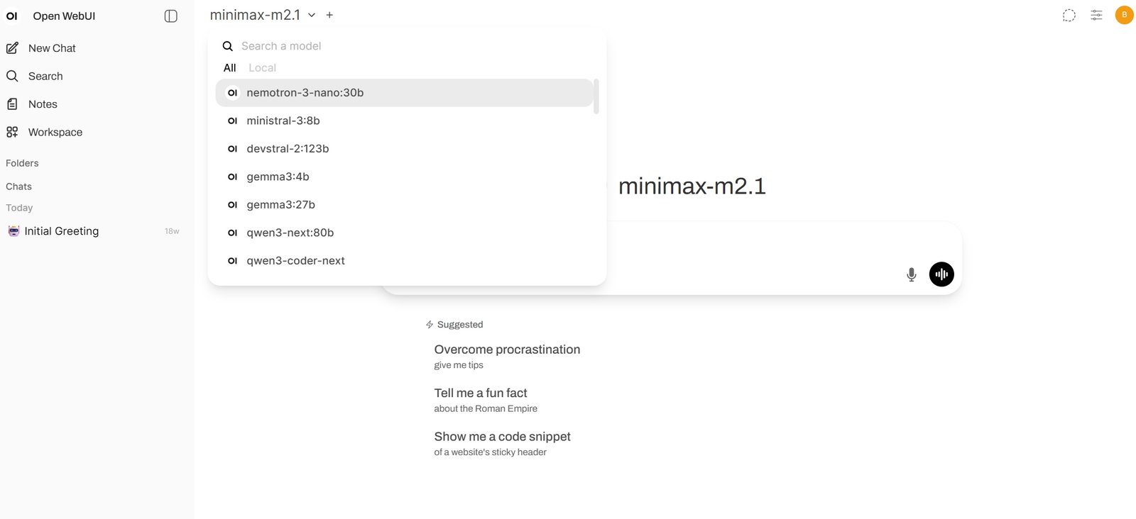 Open WebUI - self-hosted LLM chat interface with CUDA acceleration